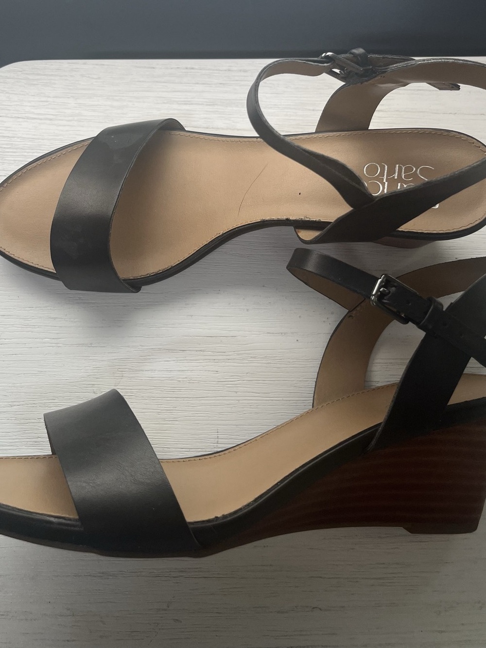Franco Sarto Sista Platform Wedge Sandal Black